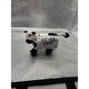 Chick-fil-A Eat Mor Chikin Plush Cow Mascot Advertising Collectible White Black
